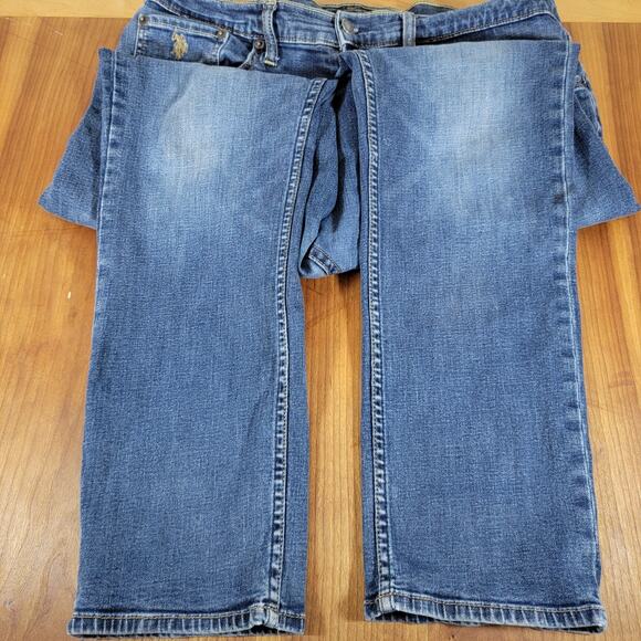 US Polo Assn Jeans Mens 36x30 Blue Denim Straight Leg Classic Fit 98826 - Picture 2 of 9